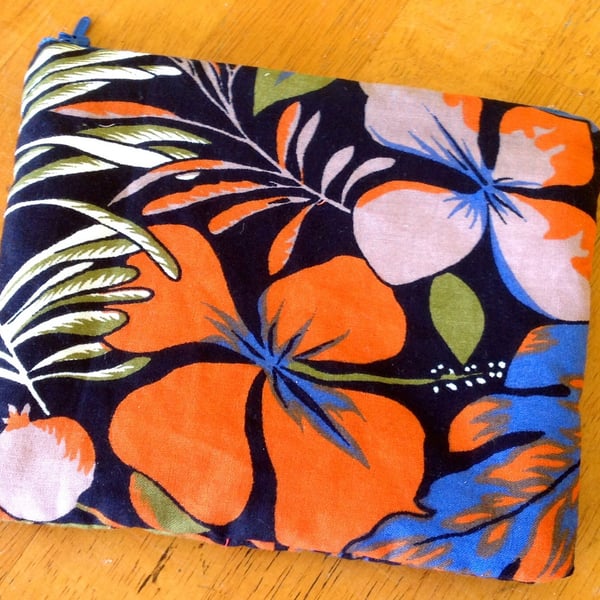 Floral cotton Make up bag Cosmetic purse 