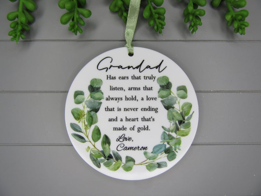 Personalised Grandad Father's Day Keepsake, Grandpa, Pops etc, Birthday Present.