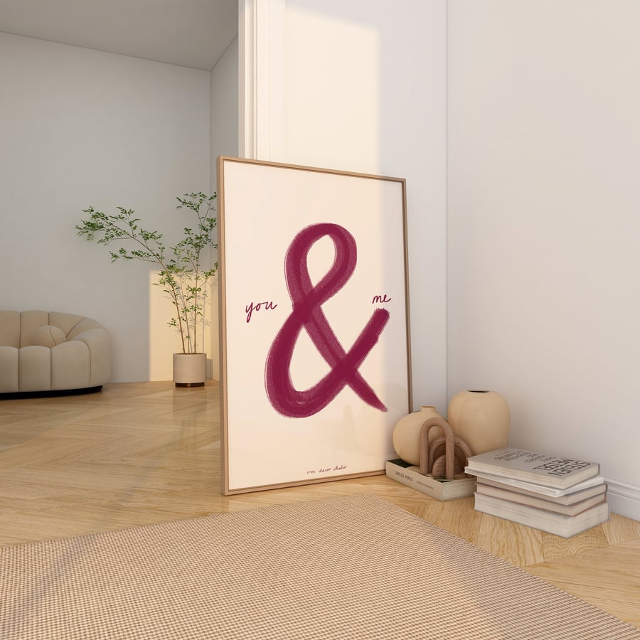 You and Me Art Print Poster