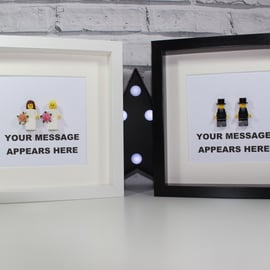 SAME SEX MARRIAGE - FRAMED CUSTOM LEGO MINIFIGURES - ULTIMATE WEDDING GIFT