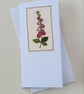 Embroidered Foxglove General Greeting Card - Image 4