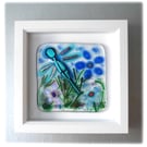 Fused Glass Dragonfly  Picture Box Framed 003