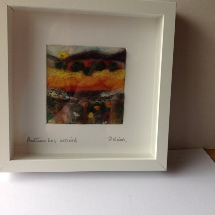 Felted picture Autumn has arrived.