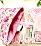 Handmade Pink Floral Kindle Sleeve, E-reader pouch - Image 5