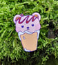 Bear pin, Bear Christmas gift, Bear Brooch, Bear jewellery, Coffee pin - Image 2