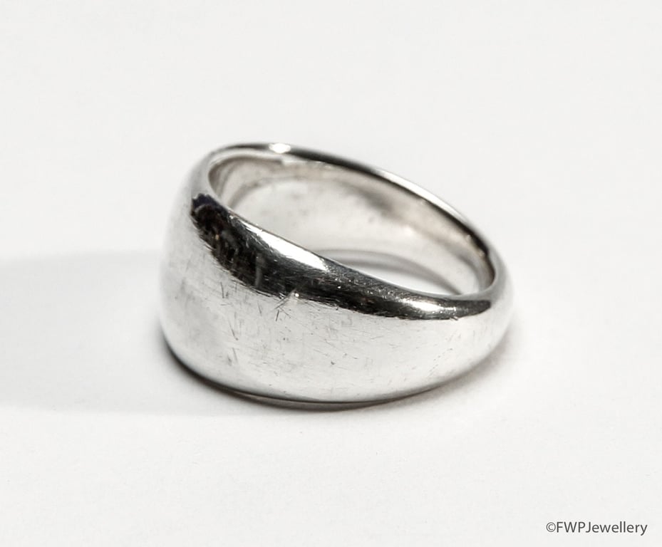 Heavy Tapered Silver Band for Men