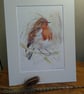 Robin, a signed print of an original painting