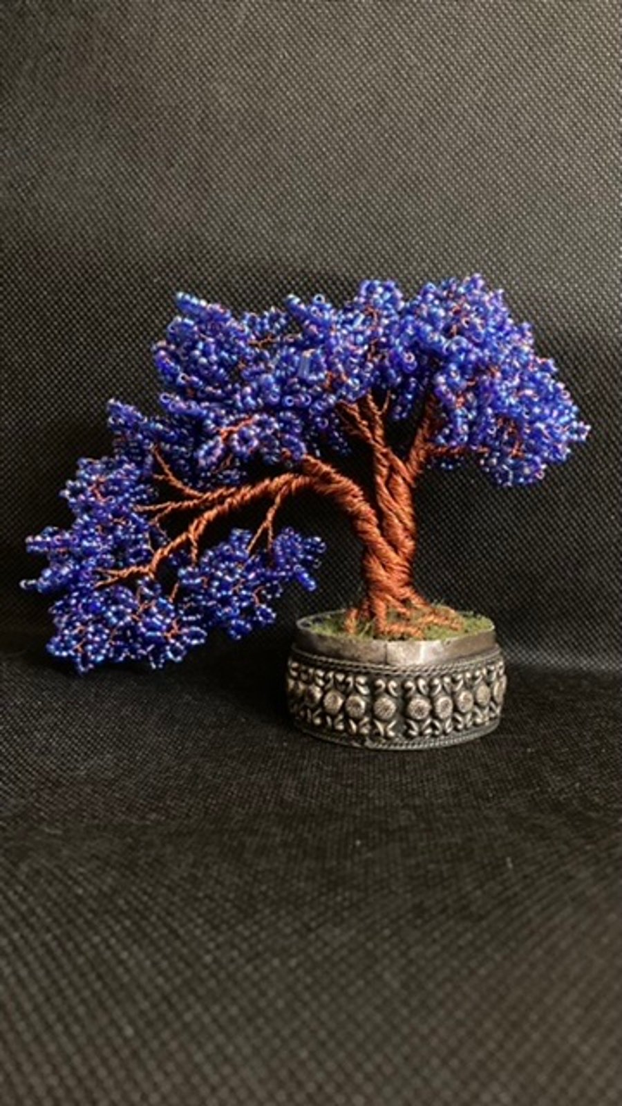 Beaded bonsai wire tree