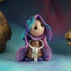 Spring Sale ... Keykeeper Gnome 'Jinn' with bunch keys OOAK Sculpt Ann Galvin