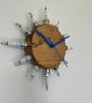 Sunburst Wall Clock, Repurposed Spark Plugs - Image 5