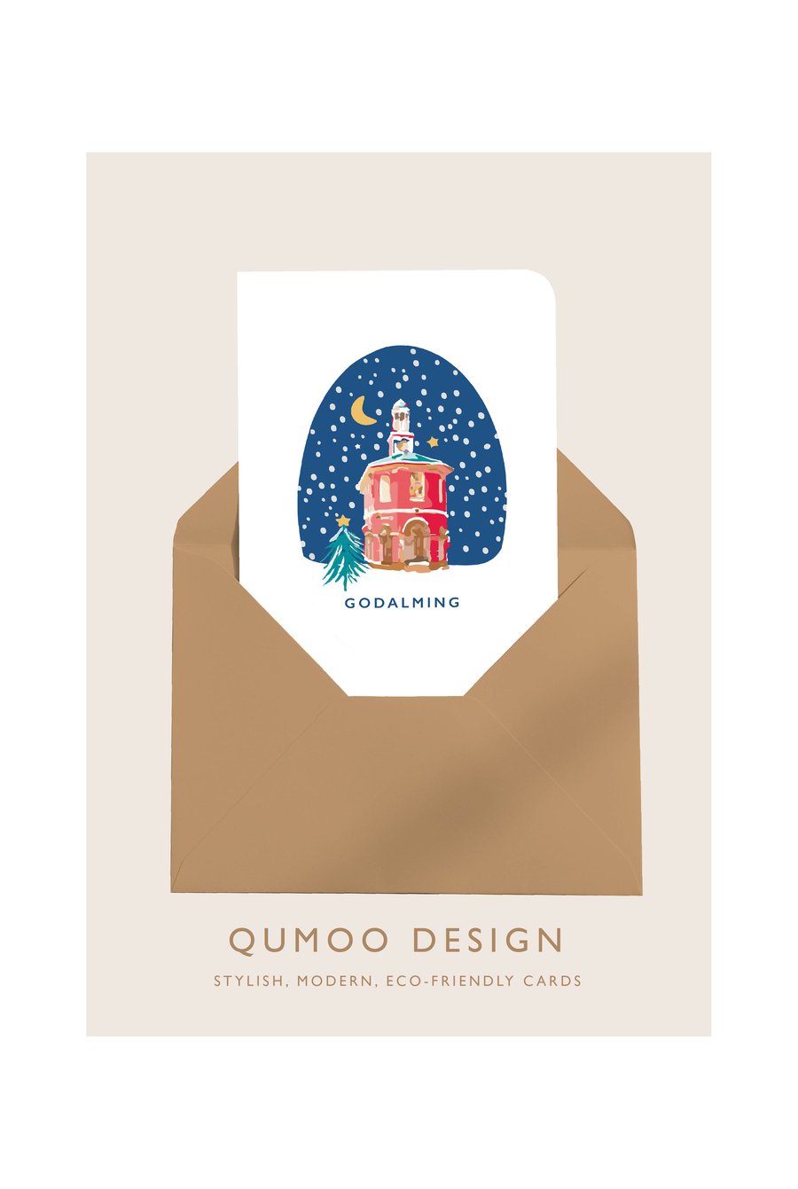 Christmas Card The Pepperpot Godalming Surrey