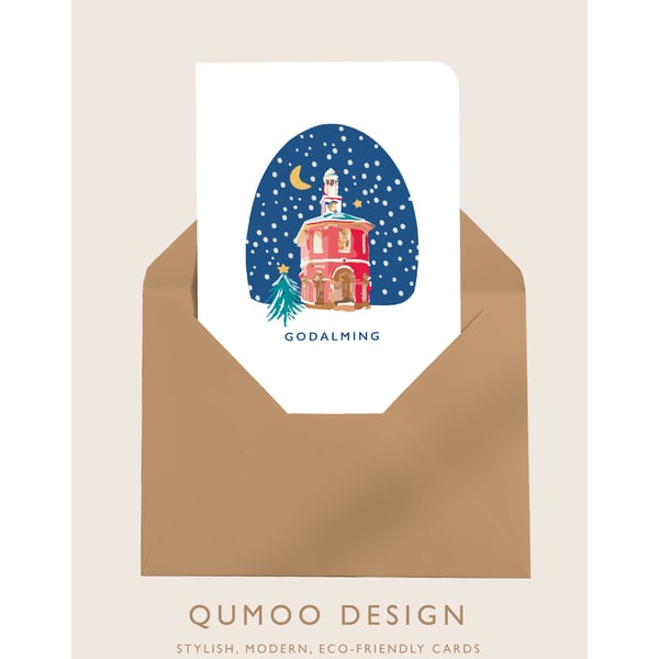 Christmas Card The Pepperpot Godalming Surrey