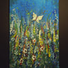 Acrylic Fantasy butterflies and flowers