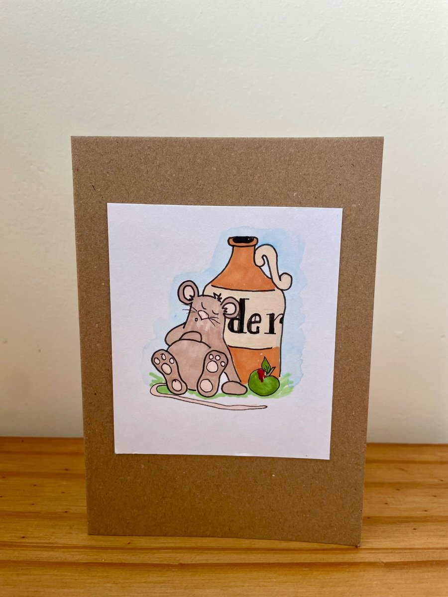 Cider mouse card for any occasion