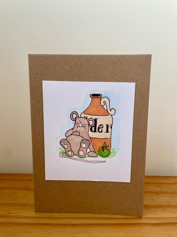 Cider mouse card for any occasion