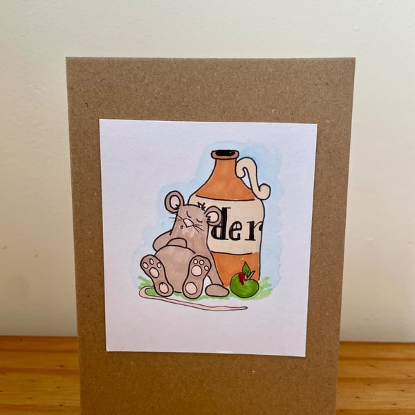 Cider mouse card for any occasion
