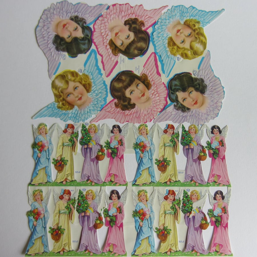 Vintage Christmas Angel Scraps - 2 sheets