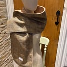 Harris Tweed scarf Fleeced Linen
