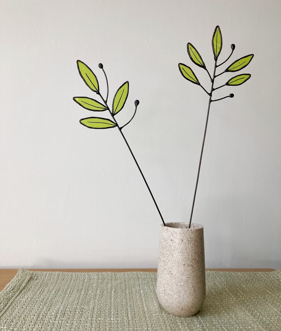 Forever Stained Glass Wild Flower - Leaves - stems