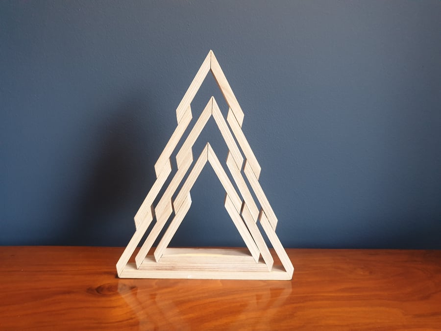 Modern Christmas Trees - Ash wood set