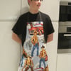 GAYPRONS aprons in retro pin up Wranglers fabric by Alexander Henry