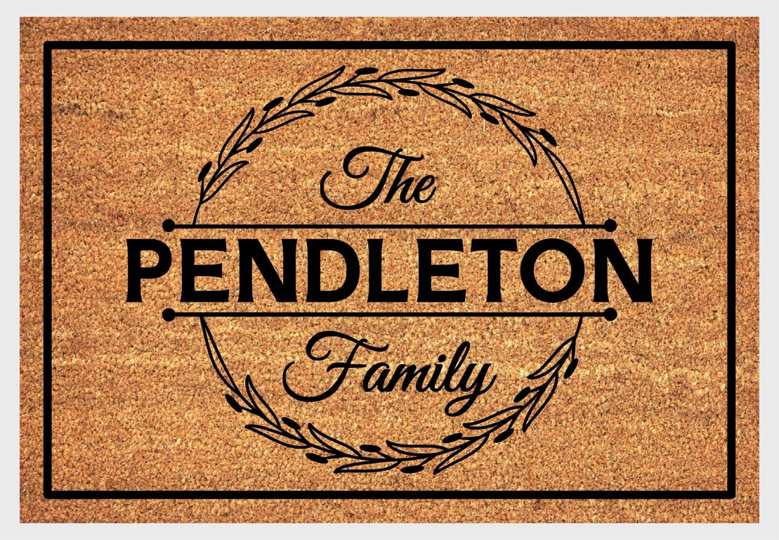 Personalised Surname Door Mat - Customised Family Name Welcome Mat - 3 Sizes