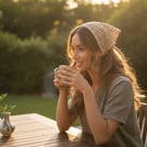 Soft cotton, hand-crocheted with a touch of sparkle