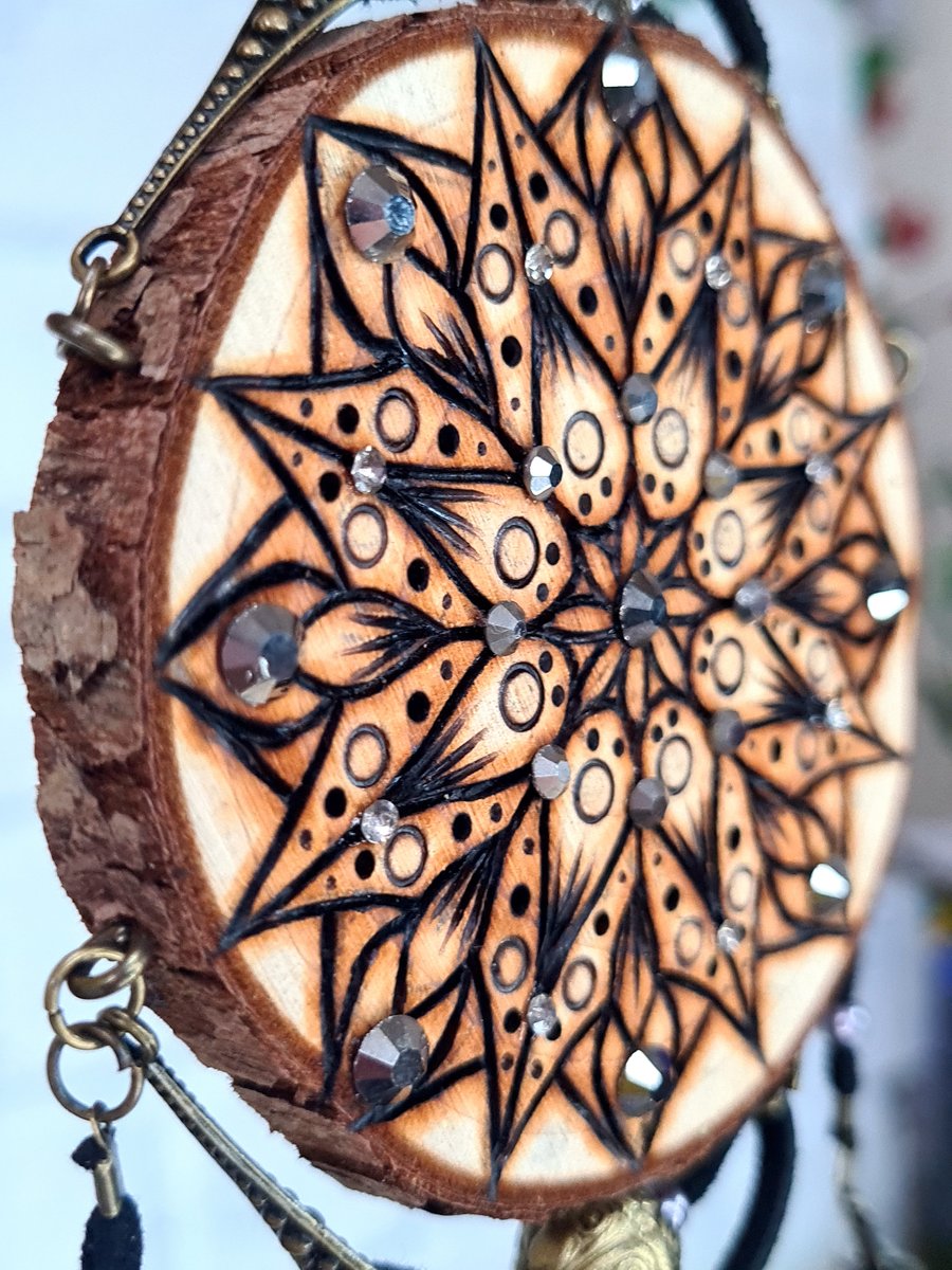 Pyrography dream catcher-Ocus