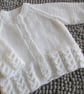 14" White Lace Edge Baby Girls Cardigan