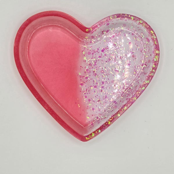 Pink Heart Jewellery Dish