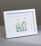 Framed ceramic beach huts