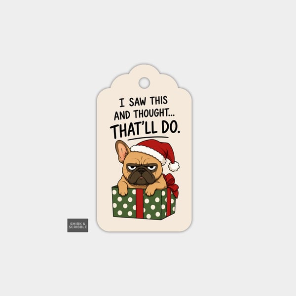 Unique Funny Christmas Gift Tags For Adults, 6pk - That'll Do Cat