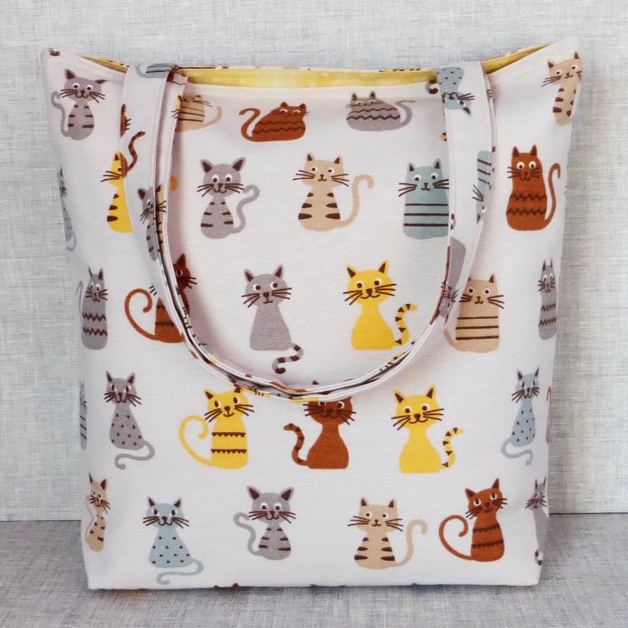 Cats tote bag, shopping bag.