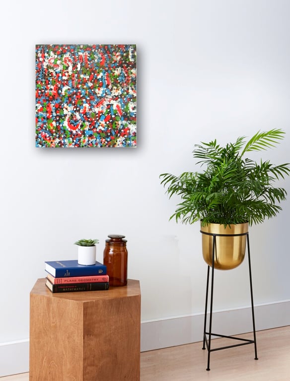 Original Abstract Acrylic Painting Bright Spots 