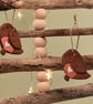 Ceramic Gingerbread Robin hanging decoration 
