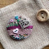 Liberty fabric felt charm brooch badge
