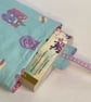 Book sleeve and bookmark. Gift for book-lover. Pastel colours