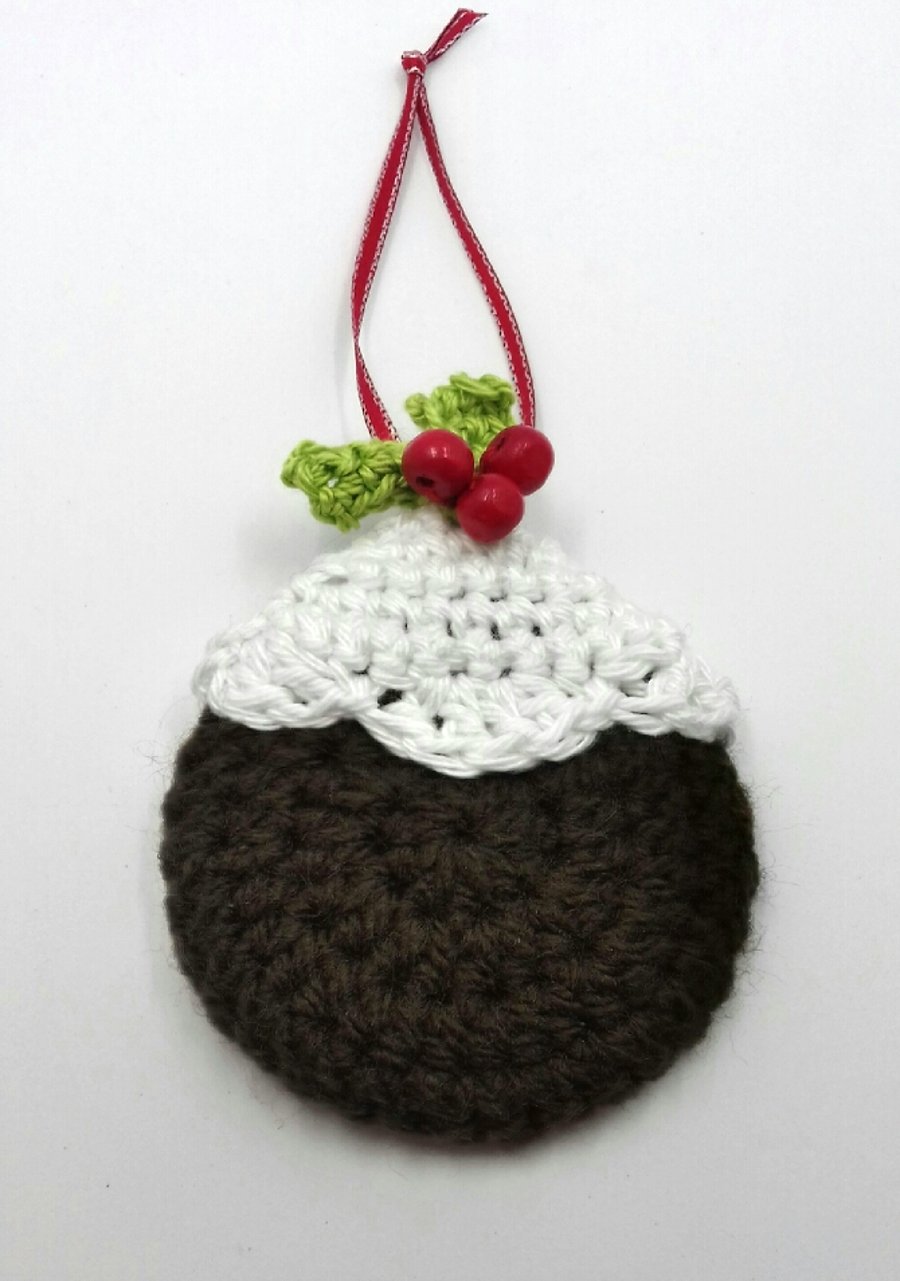 Crochet Christmas Pudding Decoration 