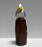 Mini Hand Carved Wooden Seagull Sculpture – One of a Kind Folk Art