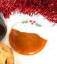 Fused Glass Christmas Pudding Coaster - Image 2