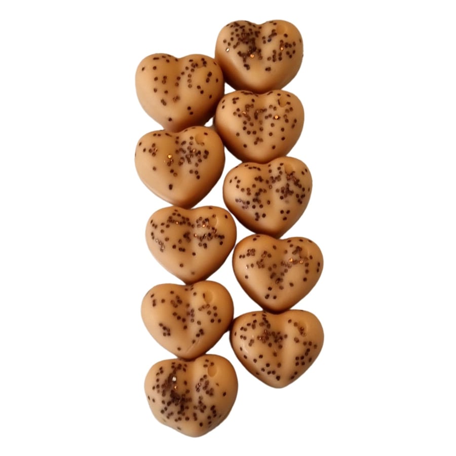 Christmas Fragrance Soy Wax Melt Hearts 10 Pack Gingerbread Stocking Filler