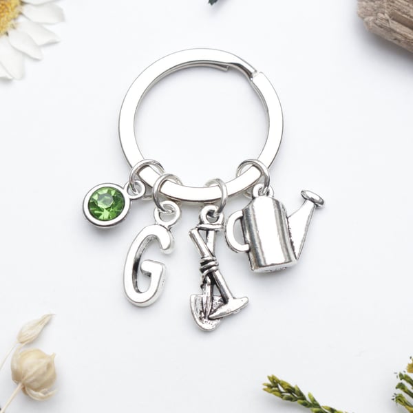 Personalised Gardening Keyring - Gifts for Gardener, Garden Lover Present, 