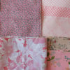 Pastel pinks fabric remnants bundle