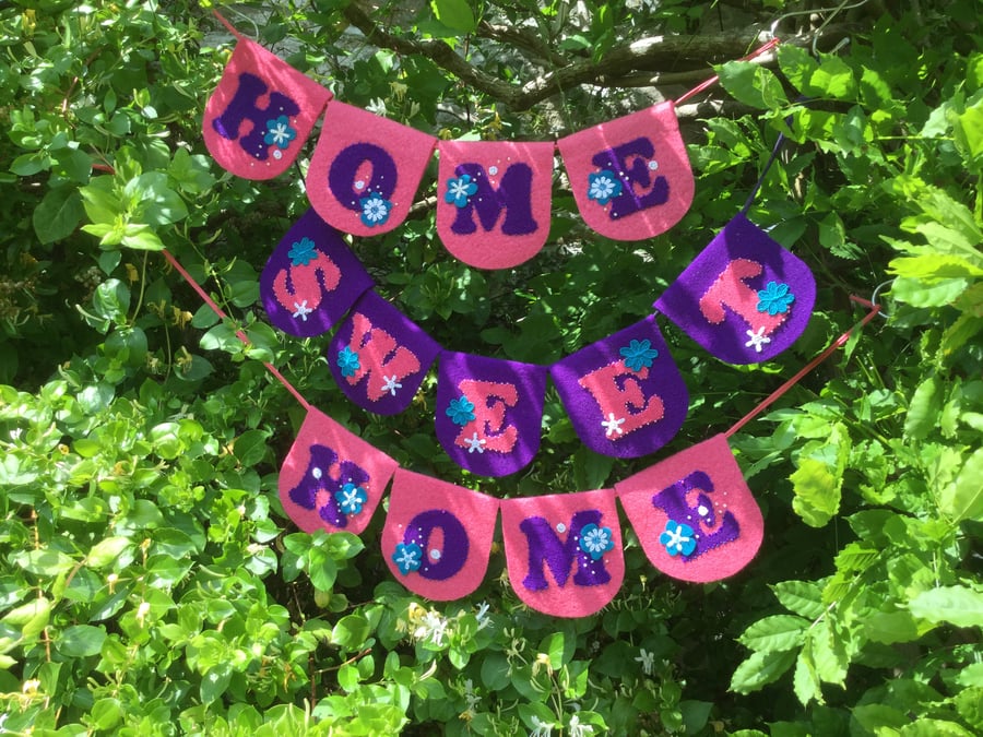 "HOME SWEET HOME" BUNTING