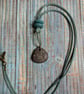 Pebble pendant with brass verdigris finish  - Image 3