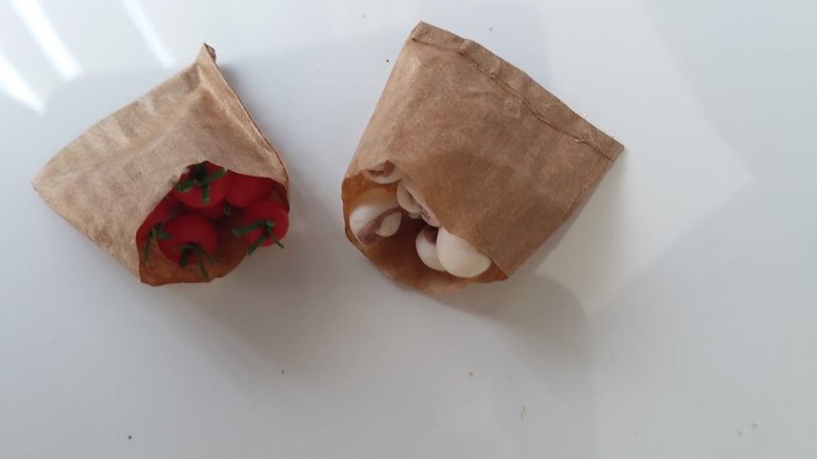 1.12TH Paper Bags of Tomatoes and Mushrooms