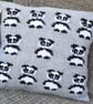 Knitting Pattern for Panda Cushion using Aran Worsted yarn.  Digital Pattern - Image 1