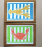 Seaside Stripes Lobster Card - Image 3