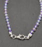 Clear Crystal and Purple seed bead bracelet - Image 2