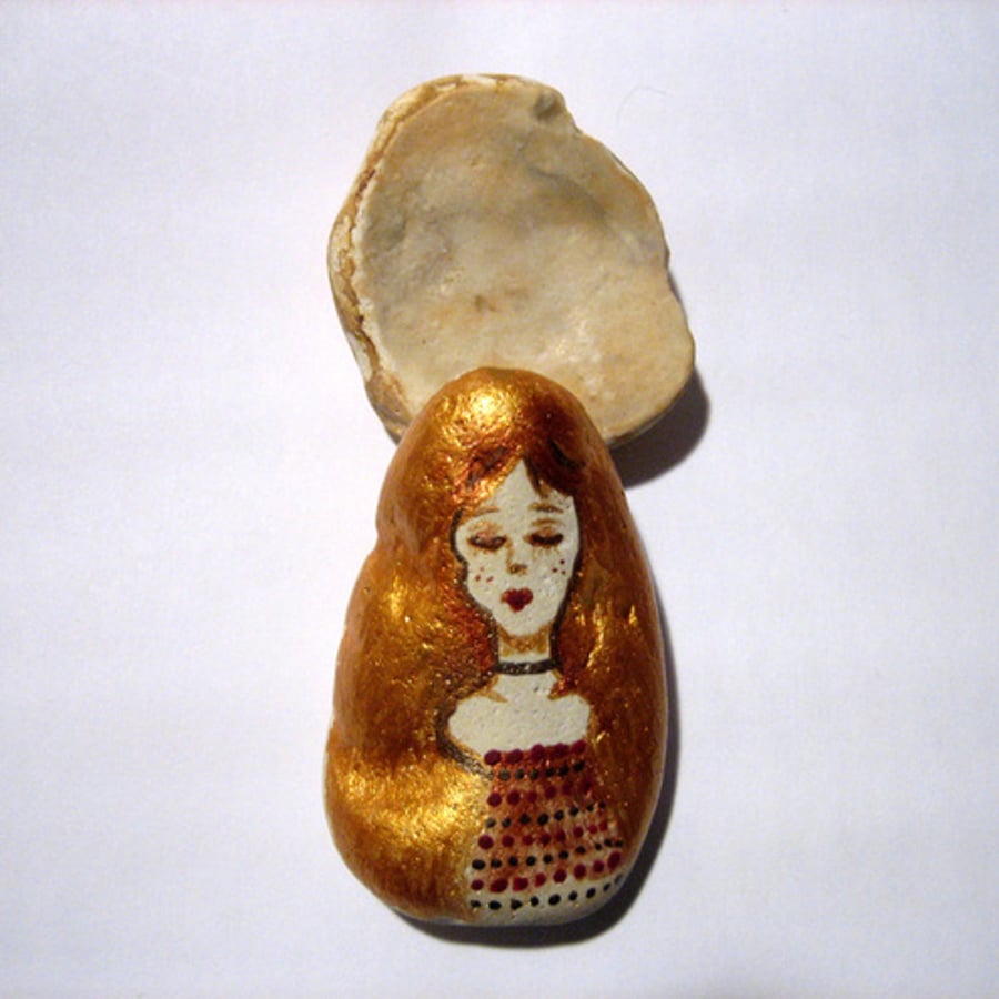 RESERVED Golden Lady stone